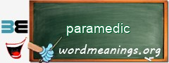 WordMeaning blackboard for paramedic